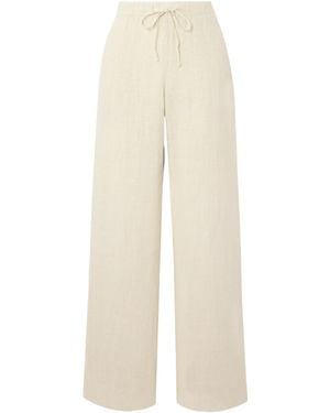 Fortela Casual Straight-Leg Trousers - White
