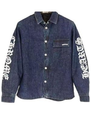 Chrome Hearts Long Sleeve Denim Jacket - Blue