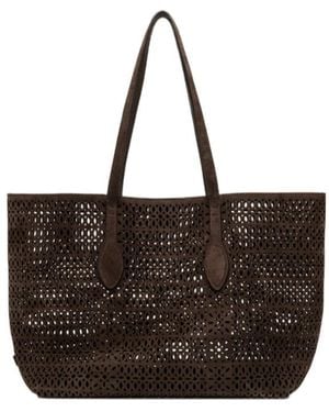 Gianni Chiarini Mashup Laser-Cut Tote Bag - Brown