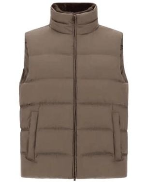 Herno Quilted Down Vest - Brown