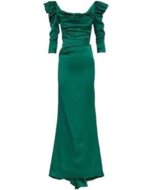 Vivienne Westwood Astral Draped Satin Gown - Green