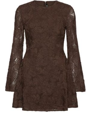 ROTATE BIRGER CHRISTENSEN Floral Lace Mini Dress - Brown
