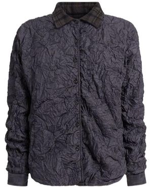 Maison Margiela Long-Sleeve Wool Shirt Jacket - Blue