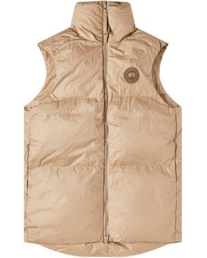 Canada Goose Logo-Patch Padded Cotton Gilet - Natural
