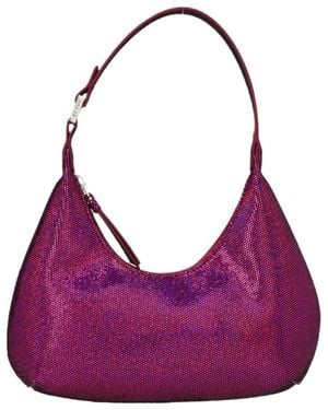 BY FAR Baby Amber Zipped Tote Bag - Purple
