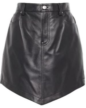Alexandre Vauthier Leather Miniskirt - Grey