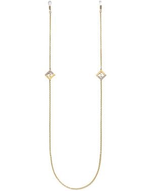 Fendi Colour Metal Eyeglass Chain - White