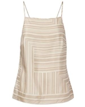 JOSEPH Printed Silk Top - Natural