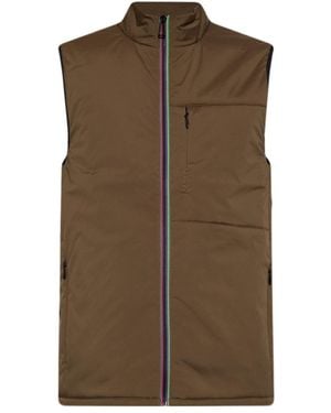 Paul Smith Mixed Media Gilet - Brown