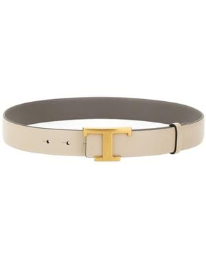 Tod's T-Timeless Reversible Belt - Natural
