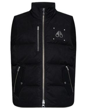 Moose Knuckles Westmount Logo Plaque Gilet - Black
