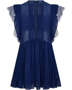 Self-Portrait Mini Dress - Blue