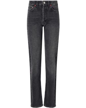 Isabel Marant Mid-Rise Straight-Leg Jeans - Gray