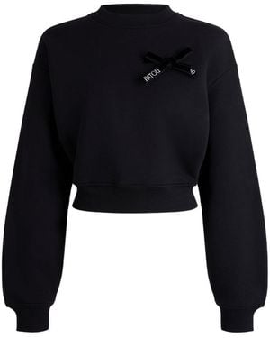 Patou Bow-Detail Sweatshirt - Black