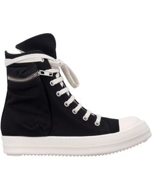 Rick Owens Cargo Sneaks Trainers - Black