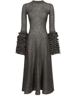 Alaïa Dress With Ruffles - Grey