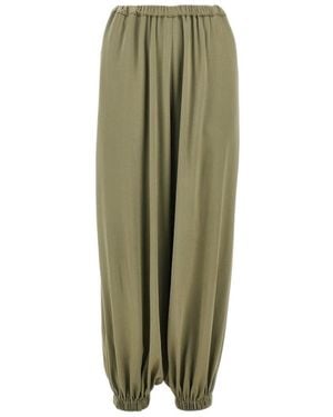 Frankie Shop Elasticated Wide-Leg Trousers - Green
