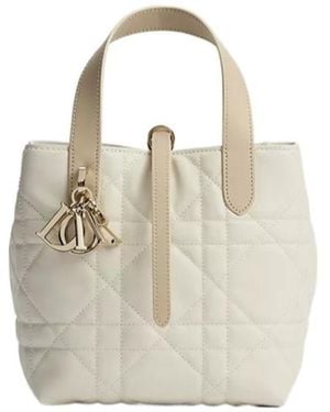 Dior Small Toujours Vertical Tote Bag - White