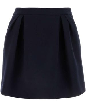 Alessandra Rich Pleated Mini Skirt - Blue