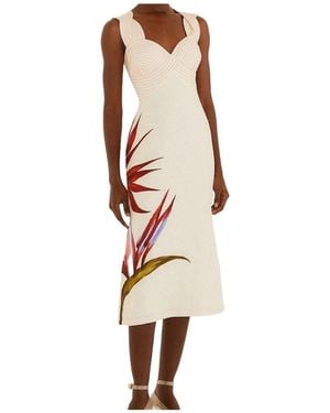 FARM Rio Floral Twisted Strap Dress - White