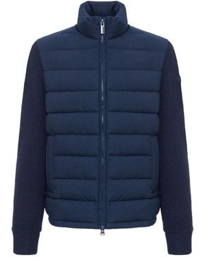 Colmar Padded Jacket With Knit Sleeves - Blue