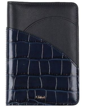 Chloé Crocodile Grain Card Wallet - Blue