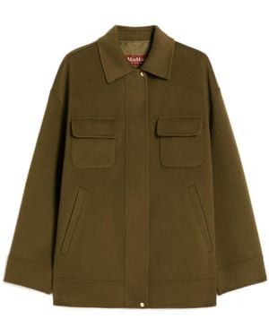 Max Mara Disco Long-Sleeve Coat - Green