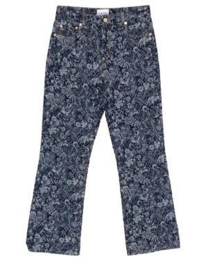 Ganni Betzy Cropped Jeans - Blue