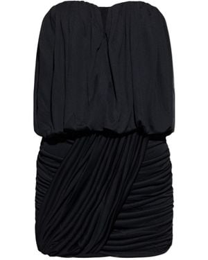 Isabel Marant Strapless Pleated Dress - Black