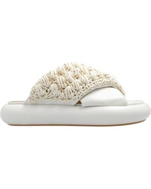 JW Anderson Popcorn Platform Slides - White