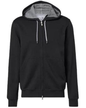 Brunello Cucinelli Cotton-Blend Hoodie - Black