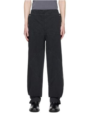 Dion Lee Belted Layered Trousers - Black