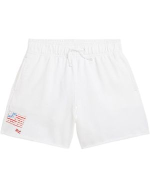 Ralph Lauren Flag-Print Track Shorts - White