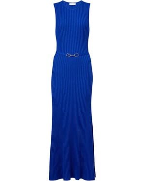 Gabriela Hearst Meier Wool And Cashmere Midi Dress - Blue