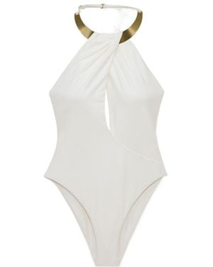 Jonathan Simkhai Bindi Draped One Piece - White