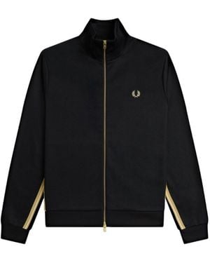Fred Perry Stripe Tape Track Jacket - Black