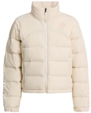 The North Face Short Down Jacket With High Collar - Natural