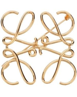 Loewe Anagram Brooch - Metallic