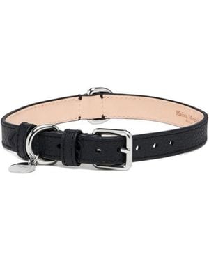 Maison Margiela Grainy-Leather Buckle-Fastening Keyring - White