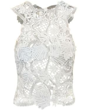 Ermanno Scervino Lace Cut-Out Tank Top - White