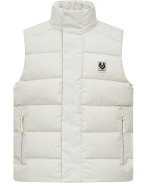 Belstaff High Collar Sleeveless Vest - White