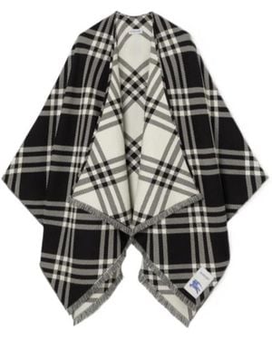 Burberry Checked Embroidered Cape - Multicolour