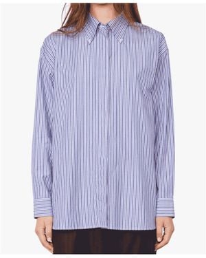 Officine Generale Yari Striped Button-Down Shirt - Purple