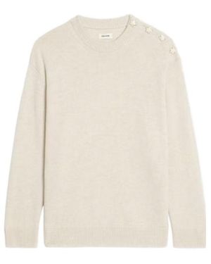 Zadig & Voltaire Swyna Lc Bijoux Star-Embellished Crewneck Jumper - White
