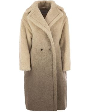 Max Mara Gatto Gradient Double-Breasted Teddy Coat - Natural