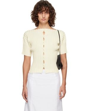 LE17SEPTEMBRE Le17Septembre Millie Knit Short Cardigan - White