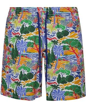 Vilebrequin Moorea Seaside Life Swim Shorts - Green
