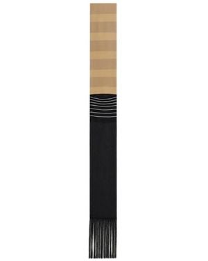 Ferragamo Long Scarf With Fringe Detail - White