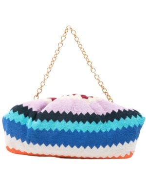Missoni Zigzag Knit Chained Handbag - Blue