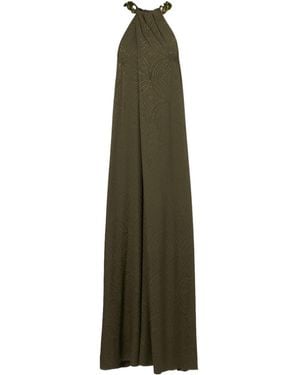 JOSEPH Parc Printed Silk Maxi Dress - Green